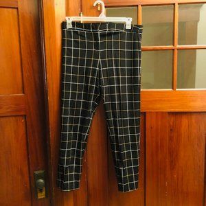 Retro-inspired cropped window pane pants